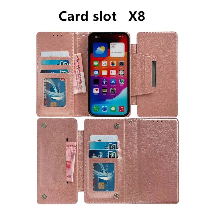 For iPhone 13 Pro Case Detachable 2-in-1 Leather Wallet Phone Cover