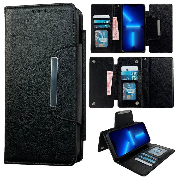 For iPhone 13 Pro Max 6.7 inch Case Detachable Wallet PU Leather+TPU Phone Cover