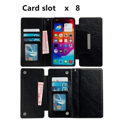 For iPhone 13 Pro Max 6.7 inch Case Detachable Wallet PU Leather+TPU Phone Cover