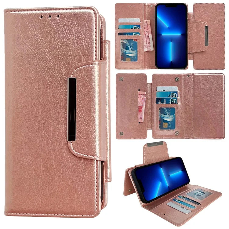 For iPhone 13 Pro Max 6.7 inch Case Detachable Wallet PU Leather+TPU Phone Cover