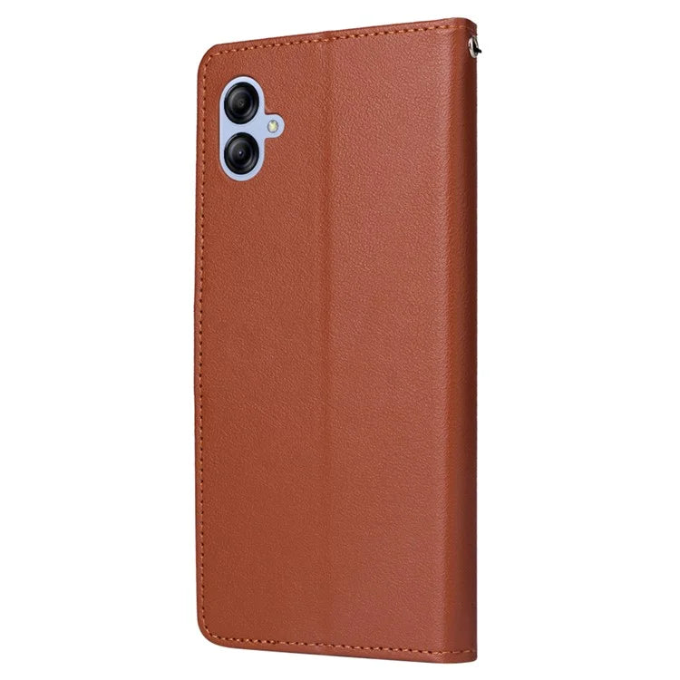For Samsung Galaxy A04e 4G / F04 4G / M04 4G Case 3 Card Holders PU Leather Phone Stand Cover