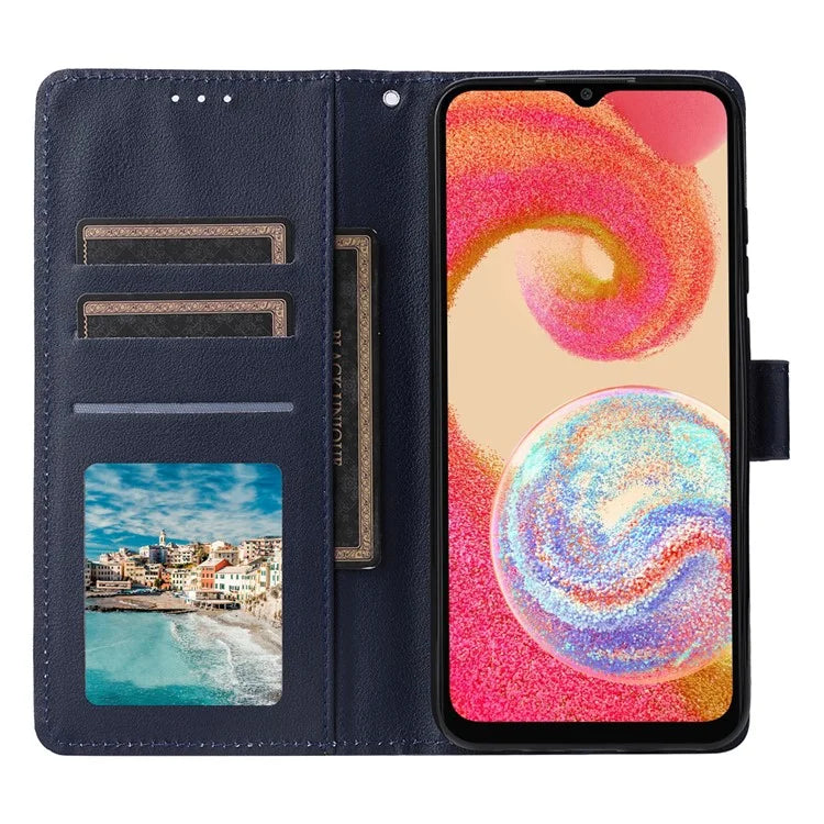 For Samsung Galaxy A04e 4G / F04 4G / M04 4G Case 3 Card Holders PU Leather Phone Stand Cover