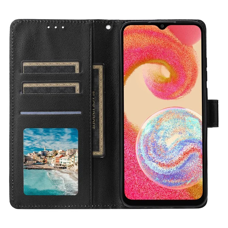 For Samsung Galaxy A04e 4G / F04 4G / M04 4G Case 3 Card Holders PU Leather Phone Stand Cover