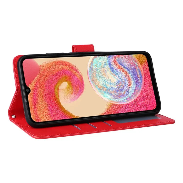For Samsung Galaxy A04e 4G / F04 4G / M04 4G Case 3 Card Holders PU Leather Phone Stand Cover