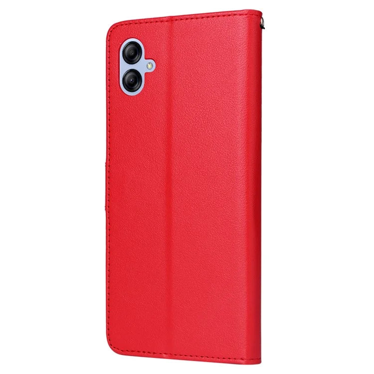 For Samsung Galaxy A04e 4G / F04 4G / M04 4G Case 3 Card Holders PU Leather Phone Stand Cover
