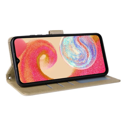 For Samsung Galaxy A04e 4G / F04 4G / M04 4G Case 3 Card Holders PU Leather Phone Stand Cover