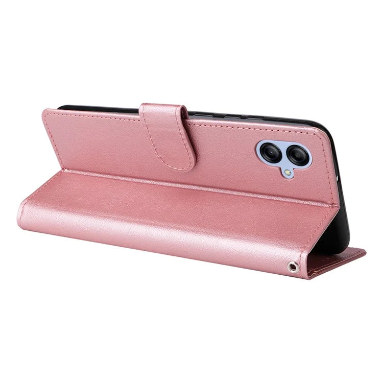 For Samsung Galaxy A04e 4G / F04 4G / M04 4G Case 3 Card Holders PU Leather Phone Stand Cover