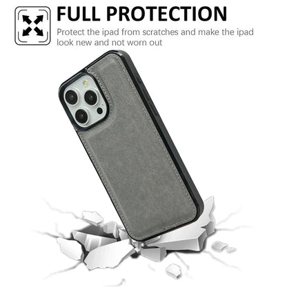 For iPhone 13 Pro Case Calf Texture TPU+Leather Shockproof Smart Phone Shell