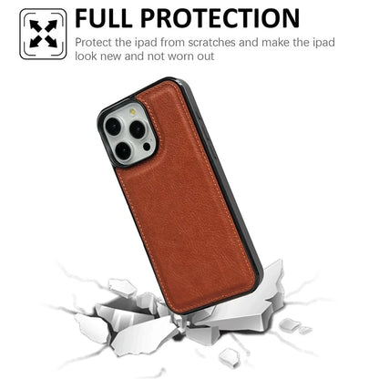 For iPhone 13 Pro Case Calf Texture TPU+Leather Shockproof Smart Phone Shell