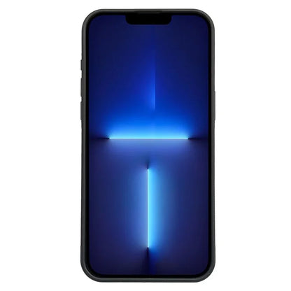 For iPhone 13 Pro Max Case Calf Texture Leather Coated TPU Slim Back Cover