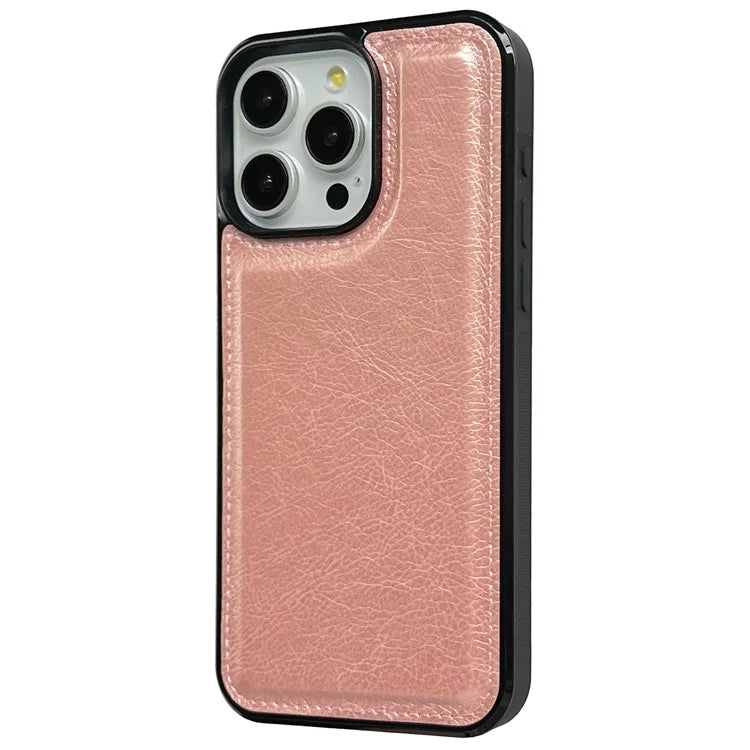 For iPhone 15 Pro Case Calf Texture TPU+Leather Bump Proof Smart Phone Shell