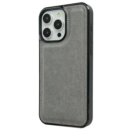 For iPhone 15 Pro Case Calf Texture TPU+Leather Bump Proof Smart Phone Shell