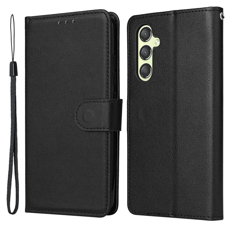 For Samsung Galaxy A24 4G (162.1 x 77.6 x 8.3mm) Case PU Leather Folio Stand View Phone Cover