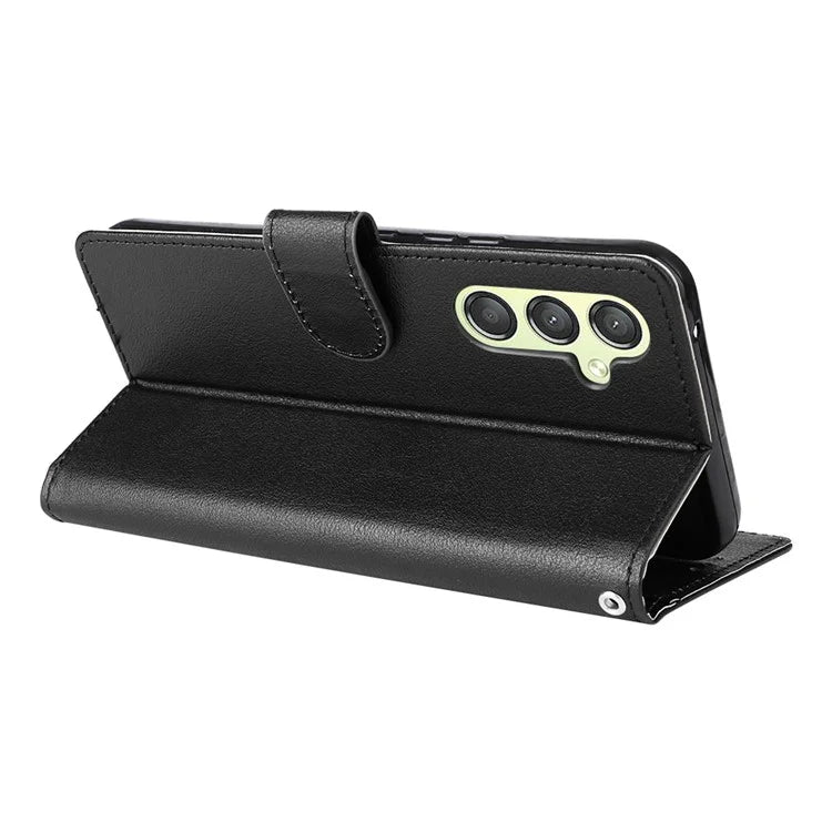 For Samsung Galaxy A24 4G (162.1 x 77.6 x 8.3mm) Case PU Leather Folio Stand View Phone Cover