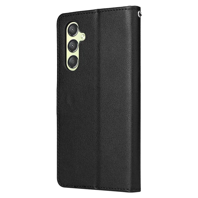 For Samsung Galaxy A24 4G (162.1 x 77.6 x 8.3mm) Case PU Leather Folio Stand View Phone Cover