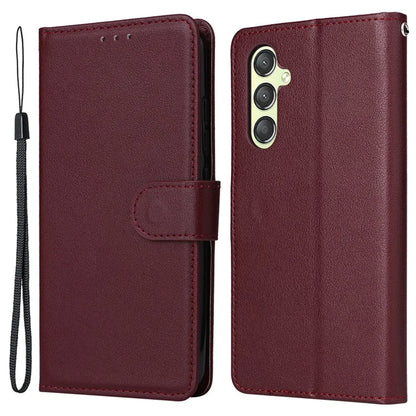 For Samsung Galaxy A24 4G (162.1 x 77.6 x 8.3mm) Case PU Leather Folio Stand View Phone Cover