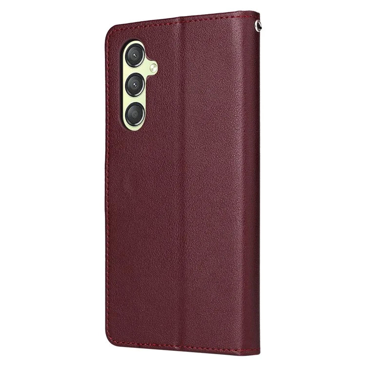 For Samsung Galaxy A24 4G (162.1 x 77.6 x 8.3mm) Case PU Leather Folio Stand View Phone Cover