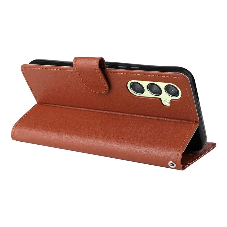 For Samsung Galaxy A24 4G (162.1 x 77.6 x 8.3mm) Case PU Leather Folio Stand View Phone Cover