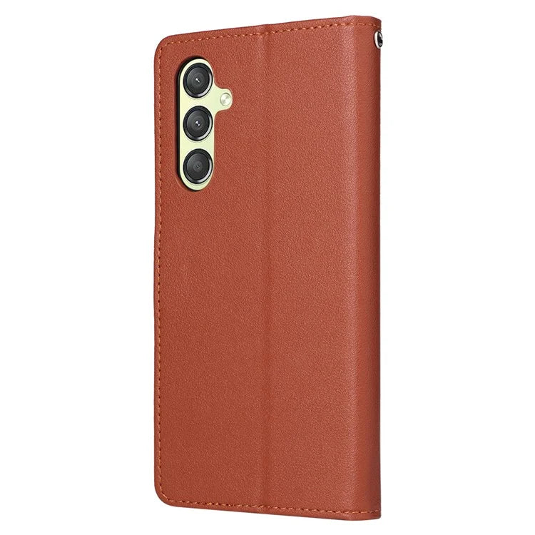 For Samsung Galaxy A24 4G (162.1 x 77.6 x 8.3mm) Case PU Leather Folio Stand View Phone Cover
