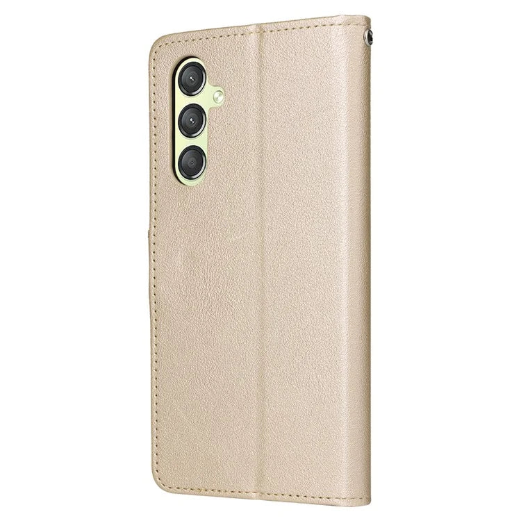 For Samsung Galaxy A24 4G (162.1 x 77.6 x 8.3mm) Case PU Leather Folio Stand View Phone Cover
