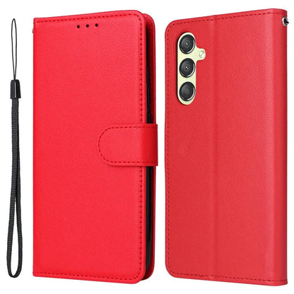 For Samsung Galaxy A24 4G (162.1 x 77.6 x 8.3mm) Case PU Leather Folio Stand View Phone Cover