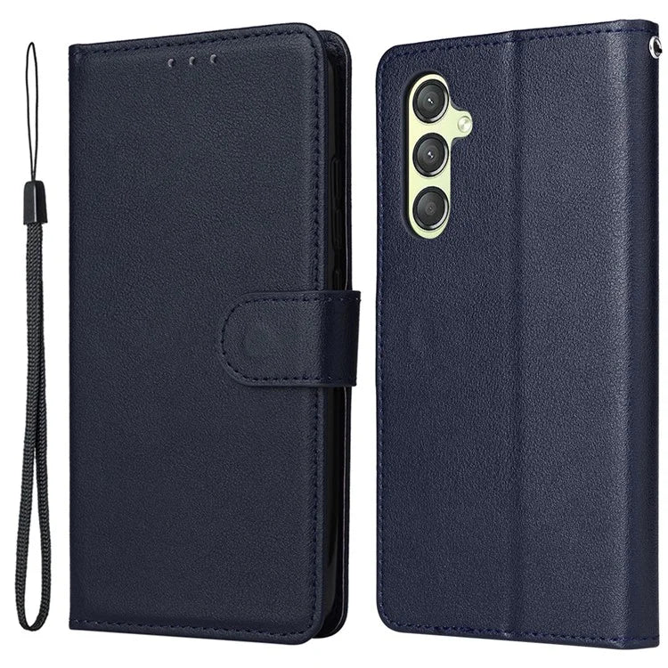 For Samsung Galaxy A24 4G (162.1 x 77.6 x 8.3mm) Case PU Leather Folio Stand View Phone Cover