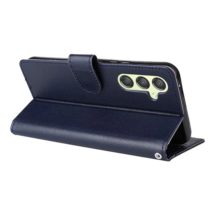 For Samsung Galaxy A24 4G (162.1 x 77.6 x 8.3mm) Case PU Leather Folio Stand View Phone Cover