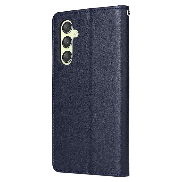 For Samsung Galaxy A24 4G (162.1 x 77.6 x 8.3mm) Case PU Leather Folio Stand View Phone Cover