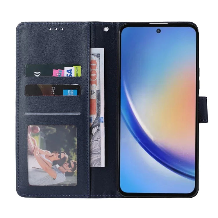For Samsung Galaxy A35 5G Wallet Case Anti-Scratch PU Leather Flip Phone Cover