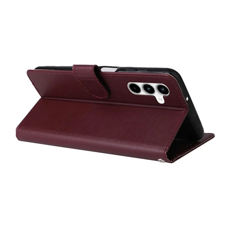 For Samsung Galaxy A35 5G Wallet Case Anti-Scratch PU Leather Flip Phone Cover