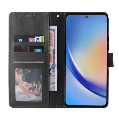 For Samsung Galaxy A35 5G Wallet Case Anti-Scratch PU Leather Flip Phone Cover