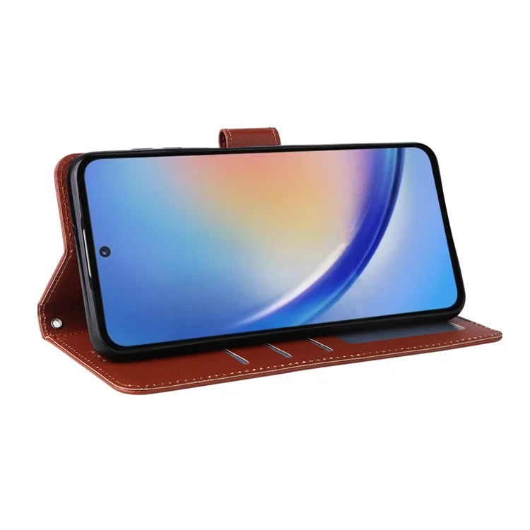 For Samsung Galaxy A35 5G Wallet Case Anti-Scratch PU Leather Flip Phone Cover