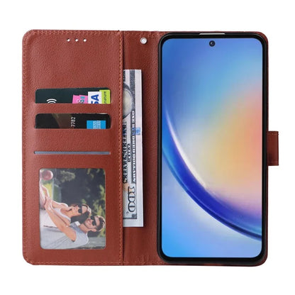 For Samsung Galaxy A35 5G Wallet Case Anti-Scratch PU Leather Flip Phone Cover