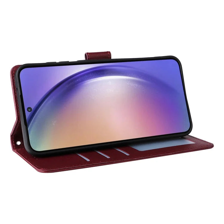 For Samsung Galaxy A55 5G Case PU Leather Wallet Cover Mobile Accessories Wholesale