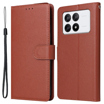 For Xiaomi Redmi K70E 5G / Poco X6 Pro 5G Case Wallet Stand PU Leather Phone Cover
