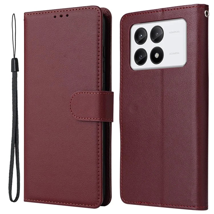 For Xiaomi Redmi K70E 5G / Poco X6 Pro 5G Case Wallet Stand PU Leather Phone Cover