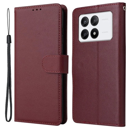 For Xiaomi Redmi K70E 5G / Poco X6 Pro 5G Case Wallet Stand PU Leather Phone Cover