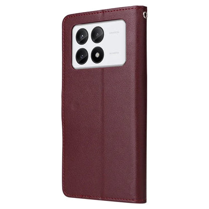 For Xiaomi Redmi K70E 5G / Poco X6 Pro 5G Case Wallet Stand PU Leather Phone Cover