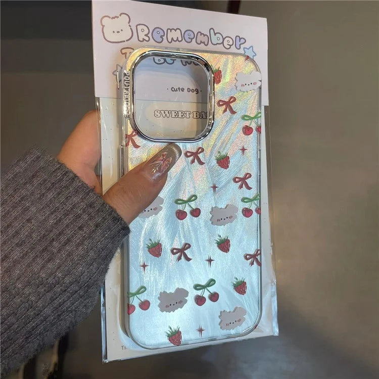 For iPhone 15 Pro Cover PC+TPU Phone Shell Cartoon Pattern Phone Case