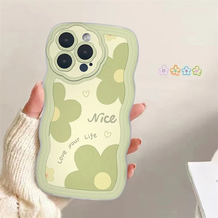 For iPhone 15 Pro Cover Precise Lens Cutouts Cartoon Pattern TPU Protective Phone Case