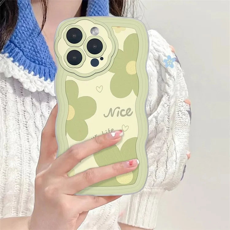 For iPhone 15 Pro Cover Precise Lens Cutouts Cartoon Pattern TPU Protective Phone Case