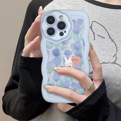 For iPhone 15 Pro Cover Precise Lens Cutouts Cartoon Pattern TPU Protective Phone Case