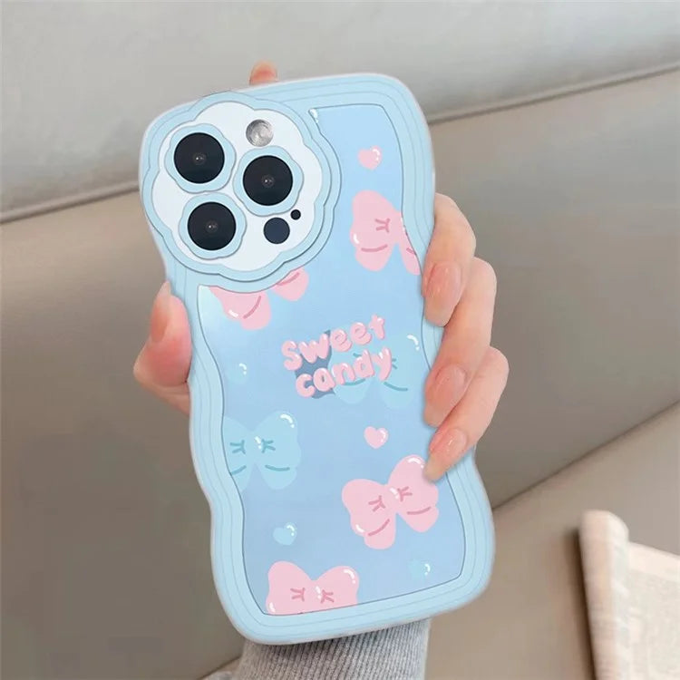 For iPhone 15 Pro Cover Precise Lens Cutouts Cartoon Pattern TPU Protective Phone Case