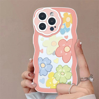 For iPhone 15 Pro Cover Precise Lens Cutouts Cartoon Pattern TPU Protective Phone Case