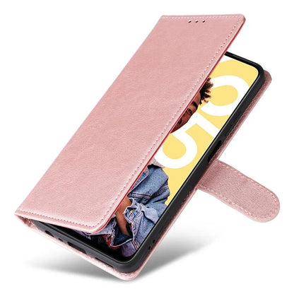 For Realme C55 Cell Phone Case PU Leather Viewing Stand Shell with 3 Card Holder