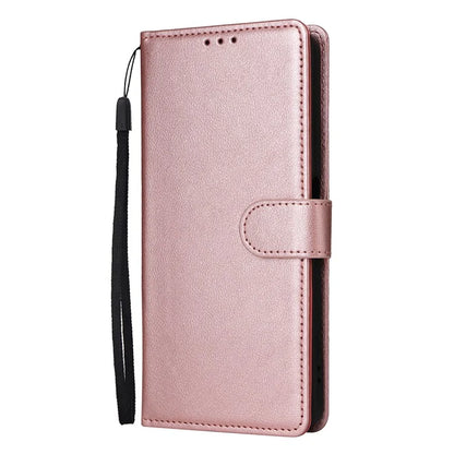 For Realme C55 Cell Phone Case PU Leather Viewing Stand Shell with 3 Card Holder