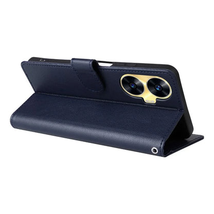 For Realme C55 Cell Phone Case PU Leather Viewing Stand Shell with 3 Card Holder