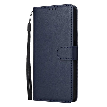 For Realme C55 Cell Phone Case PU Leather Viewing Stand Shell with 3 Card Holder
