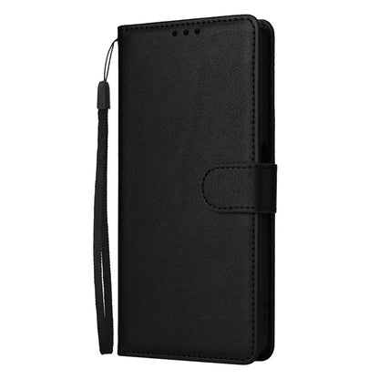 For Realme C55 Cell Phone Case PU Leather Viewing Stand Shell with 3 Card Holder