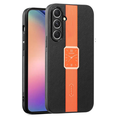KADEM For Samsung Galaxy M55 5G / C55 5G / F55 5G Electroplating Case Leather+TPU+Acrylic Phone Cover